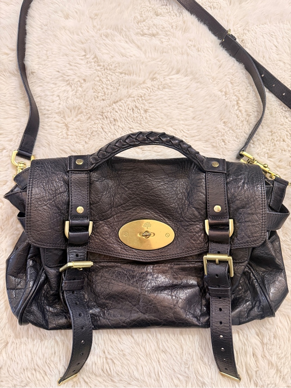 Mulberry Alexa Black Leather Shoulder Handbag
Satchel Crossbody Authentic Bag - Picture 2 of 14